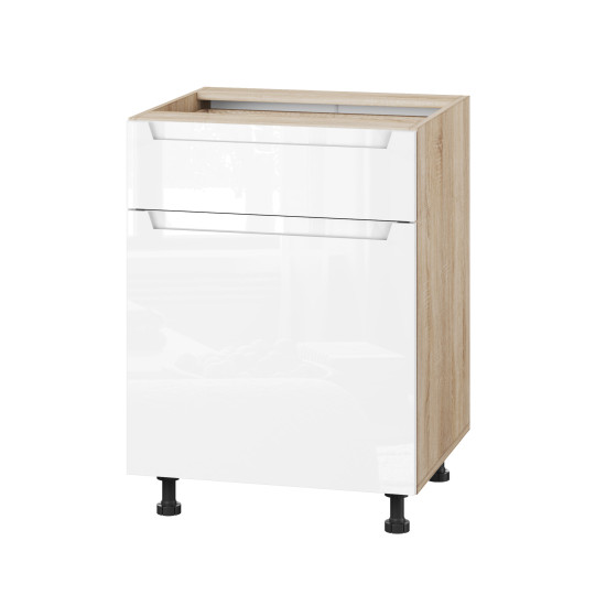 Корпус Стандарт дуб сонома, фасад Бостон білий глянець 111.SM-60x72x52