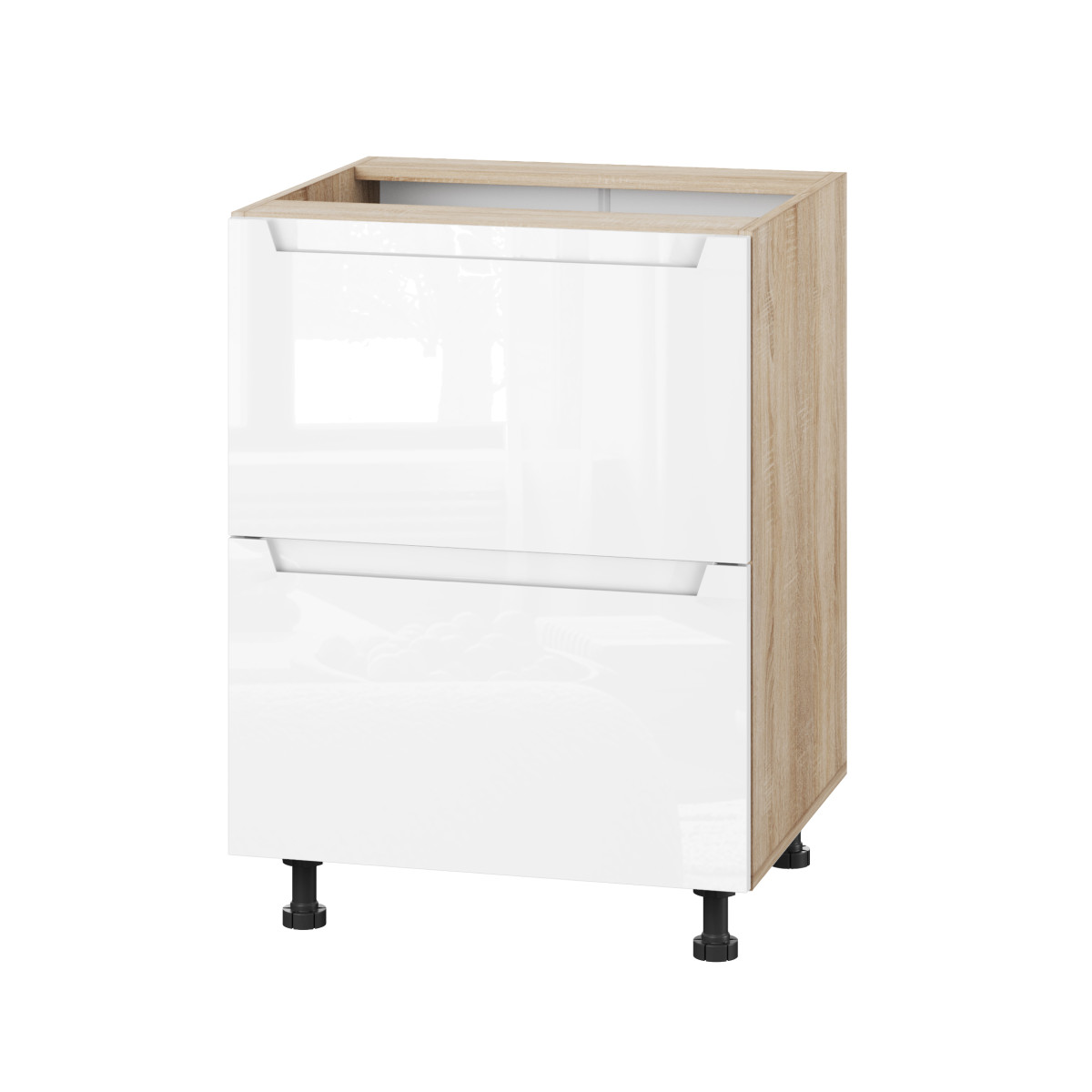 Корпус Стандарт дуб сонома, фасад Бостон білий глянець 120.SM-60x72x52