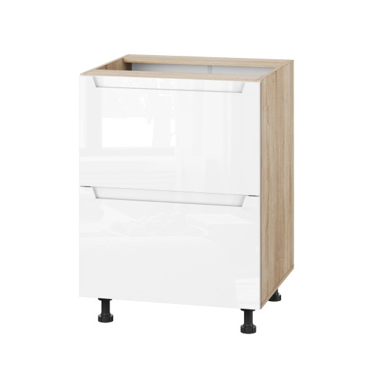 Корпус Стандарт дуб сонома, фасад Бостон білий глянець 120.SM-60x72x52
