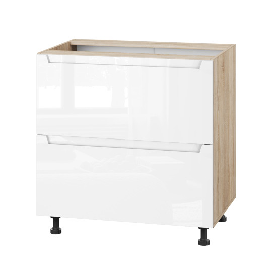 Корпус Стандарт дуб сонома, фасад Бостон білий глянець 120.SM-80x72x52