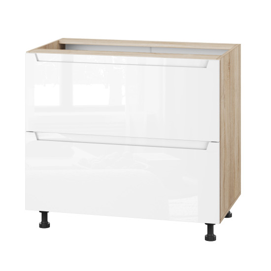 Корпус Стандарт дуб сонома, фасад Бостон білий глянець 123.SM-90x72x52