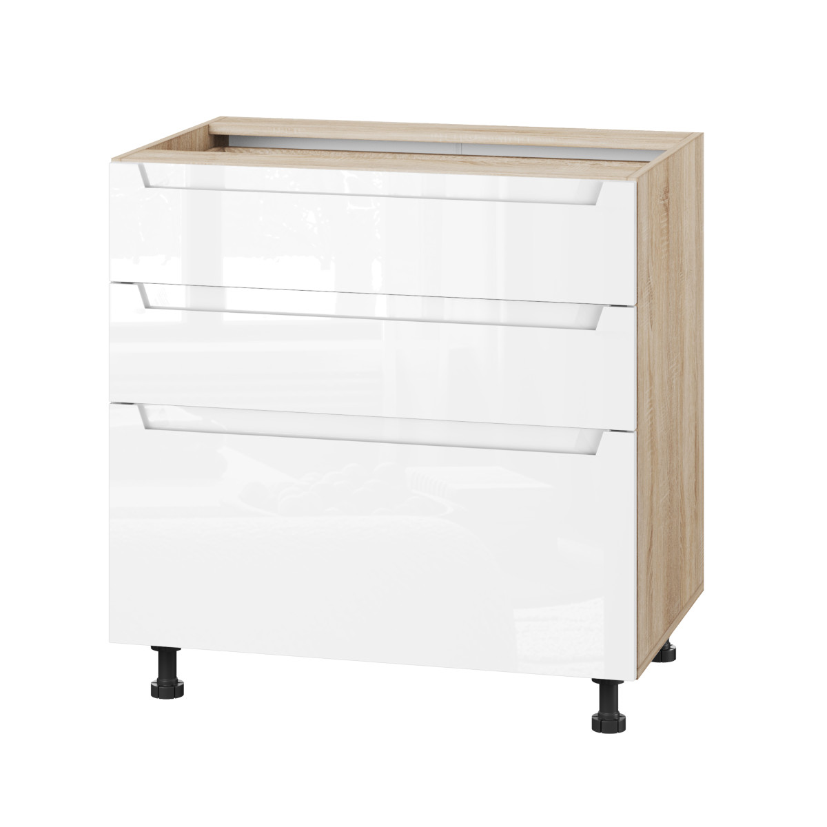 Корпус Стандарт дуб сонома, фасад Бостон білий глянець 130.SM 80х72х52