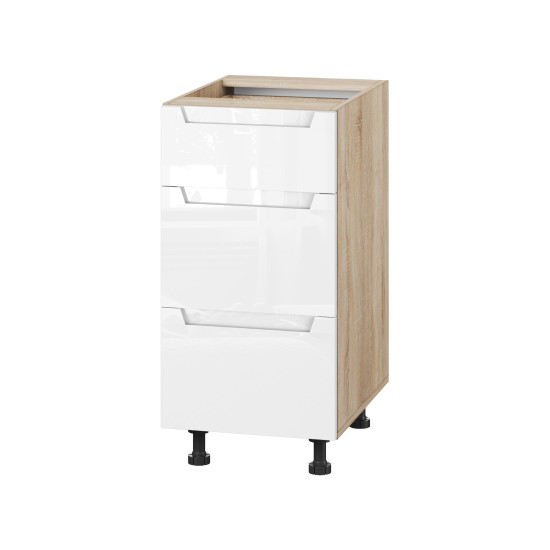 Корпус Стандарт дуб сонома, фасад Бостон білий глянець 131Q. 40х72х52