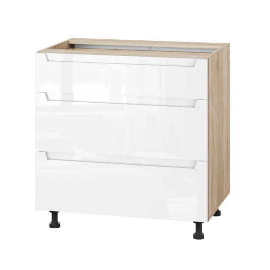 Корпус Стандарт дуб сонома, фасад Бостон білий глянець 131Q. 80х72х52