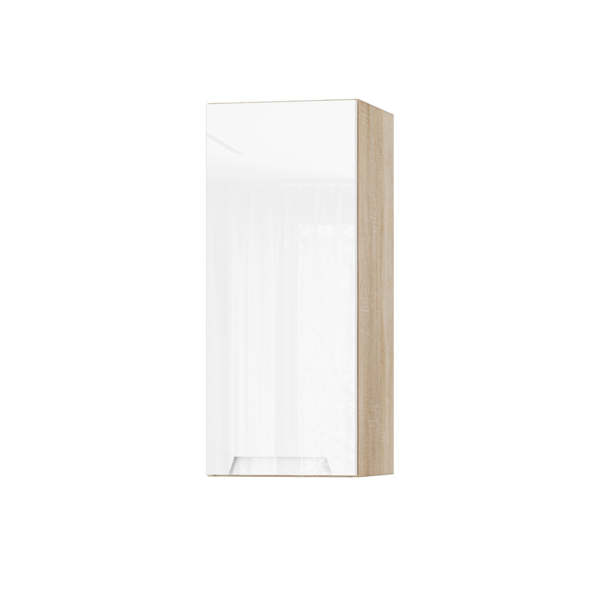 Корпус Стандарт дуб сонома, фасад Бостон білий глянець 301 30х72х30