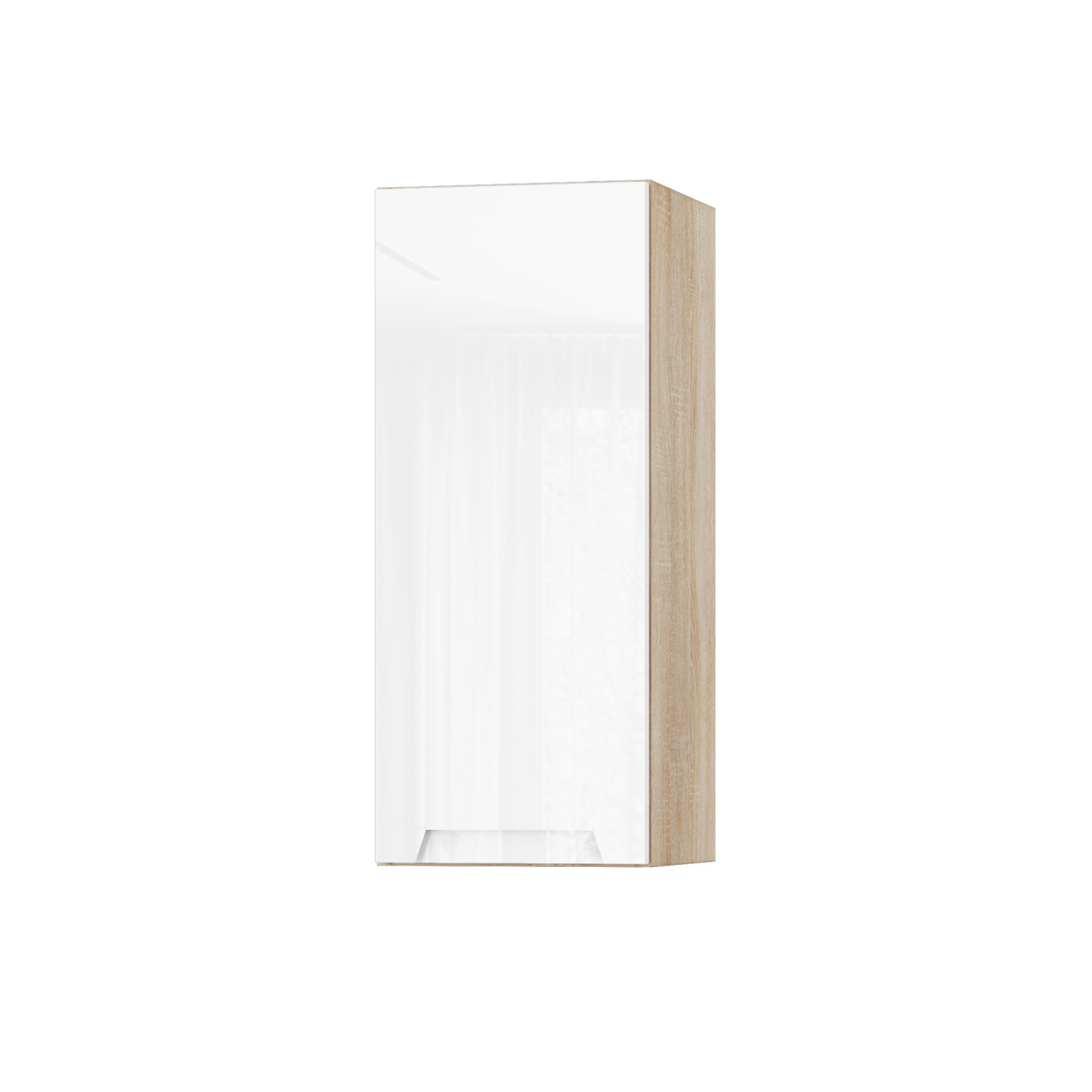 Корпус Стандарт дуб сонома, фасад Бостон білий глянець 301 30х72х30 Корпус Стандарт дуб сонома, фасад Бостон білий глянець 301 30х72х30