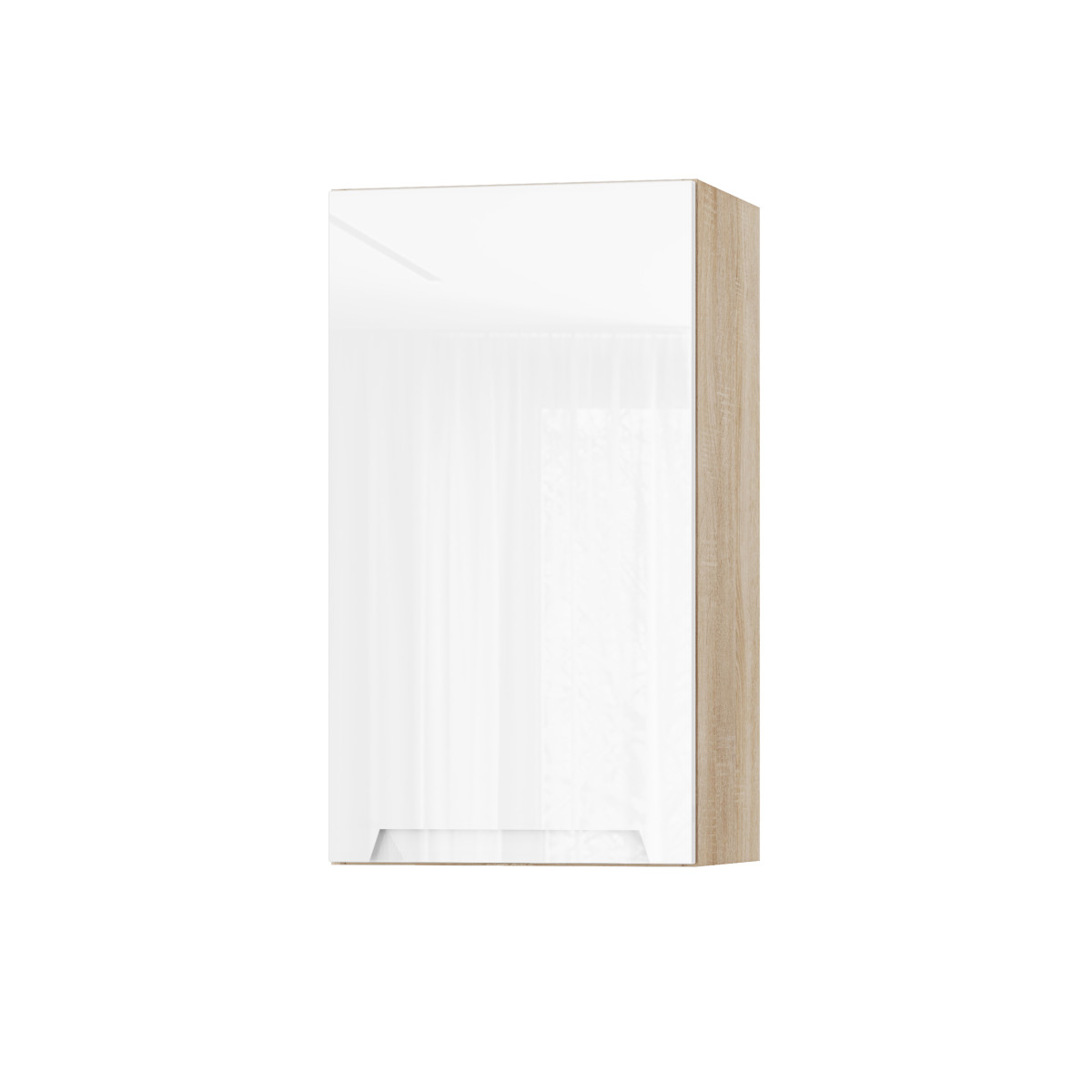 Корпус Стандарт дуб сонома, фасад Бостон білий глянець 301 40х72х30