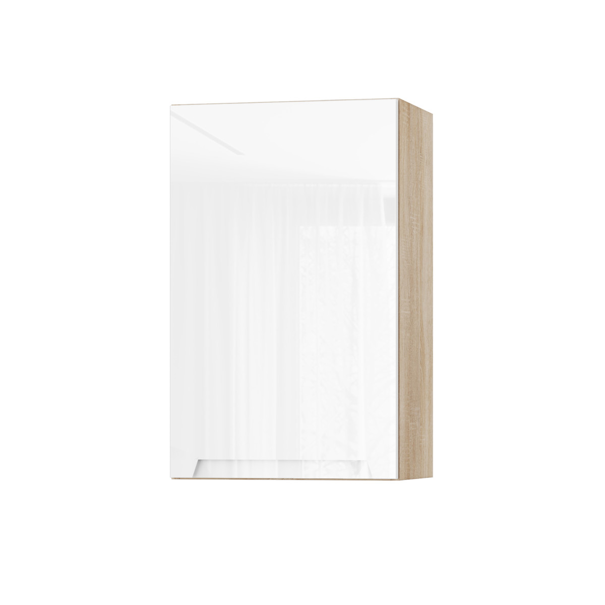 Корпус Стандарт дуб сонома, фасад Бостон білий глянець 301 45х72х30