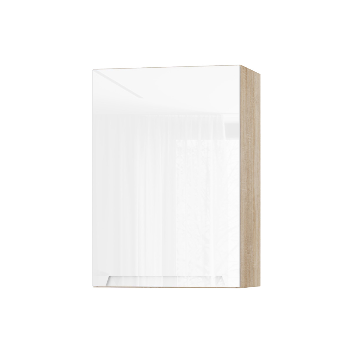 Корпус Стандарт дуб сонома, фасад Бостон білий глянець 301 50х72х30