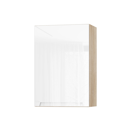 Корпус Стандарт дуб сонома, фасад Бостон білий глянець 301 50х72х30