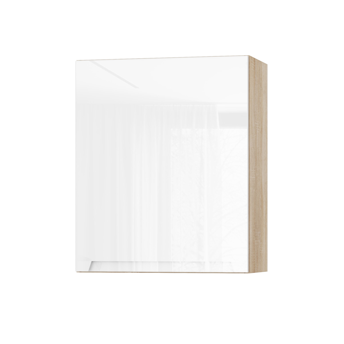 Корпус Стандарт дуб сонома, фасад Бостон білий глянець 301 60х72х30