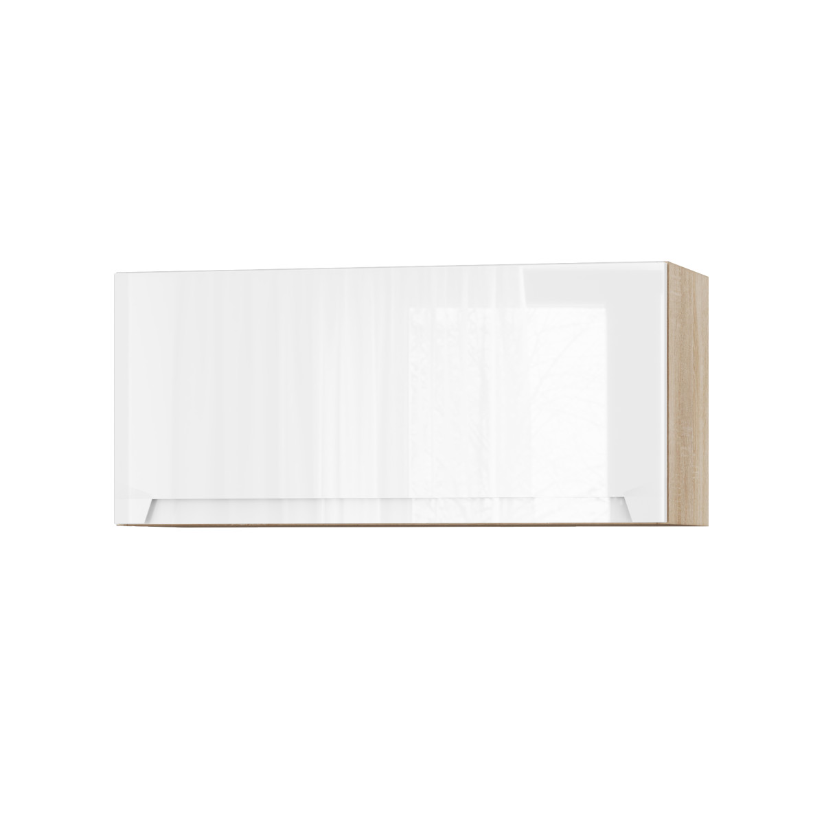 Корпус Стандарт дуб сонома, фасад Бостон білий глянець 401.HK-XS 80х36х30