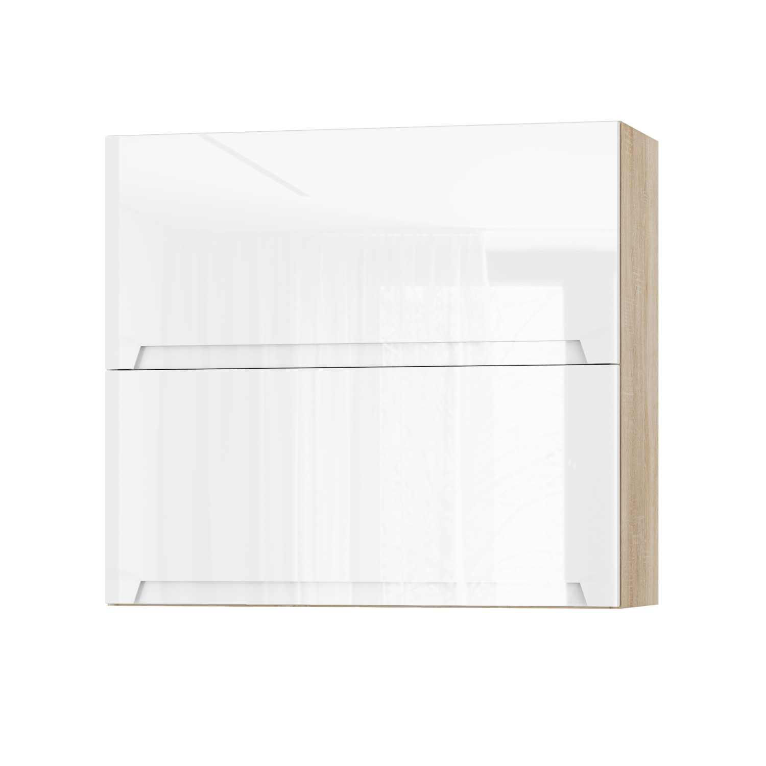 Корпус Стандарт дуб сонома, фасад Бостон білий глянець 402.HF 80х72х30