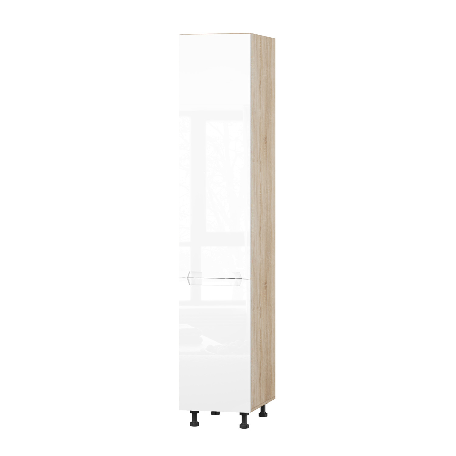 Корпус Стандарт дуб сонома, фасад Бостон білий глянець 702 40х214х56