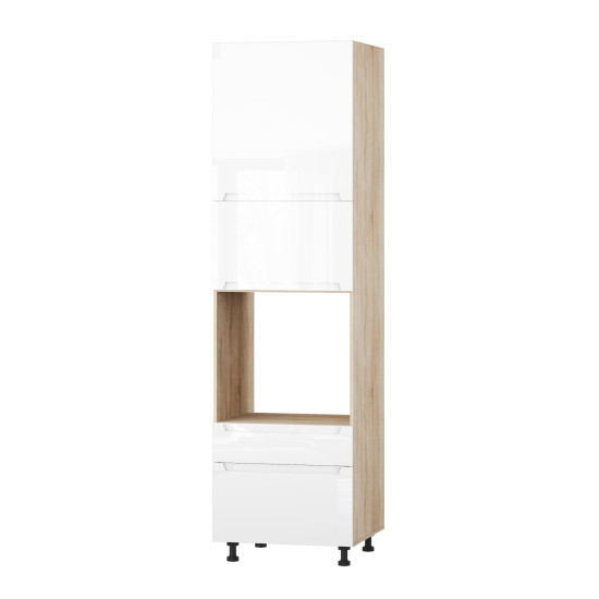 Корпус Стандарт дуб сонома, фасад Бостон білий глянець 825.SM-HK-XS 60х236х56