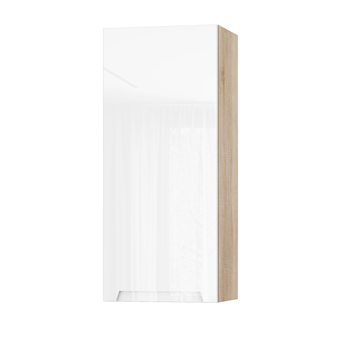 Корпус Стандарт дуб сонома, фасад Бостон білий глянець L301 40х93х30