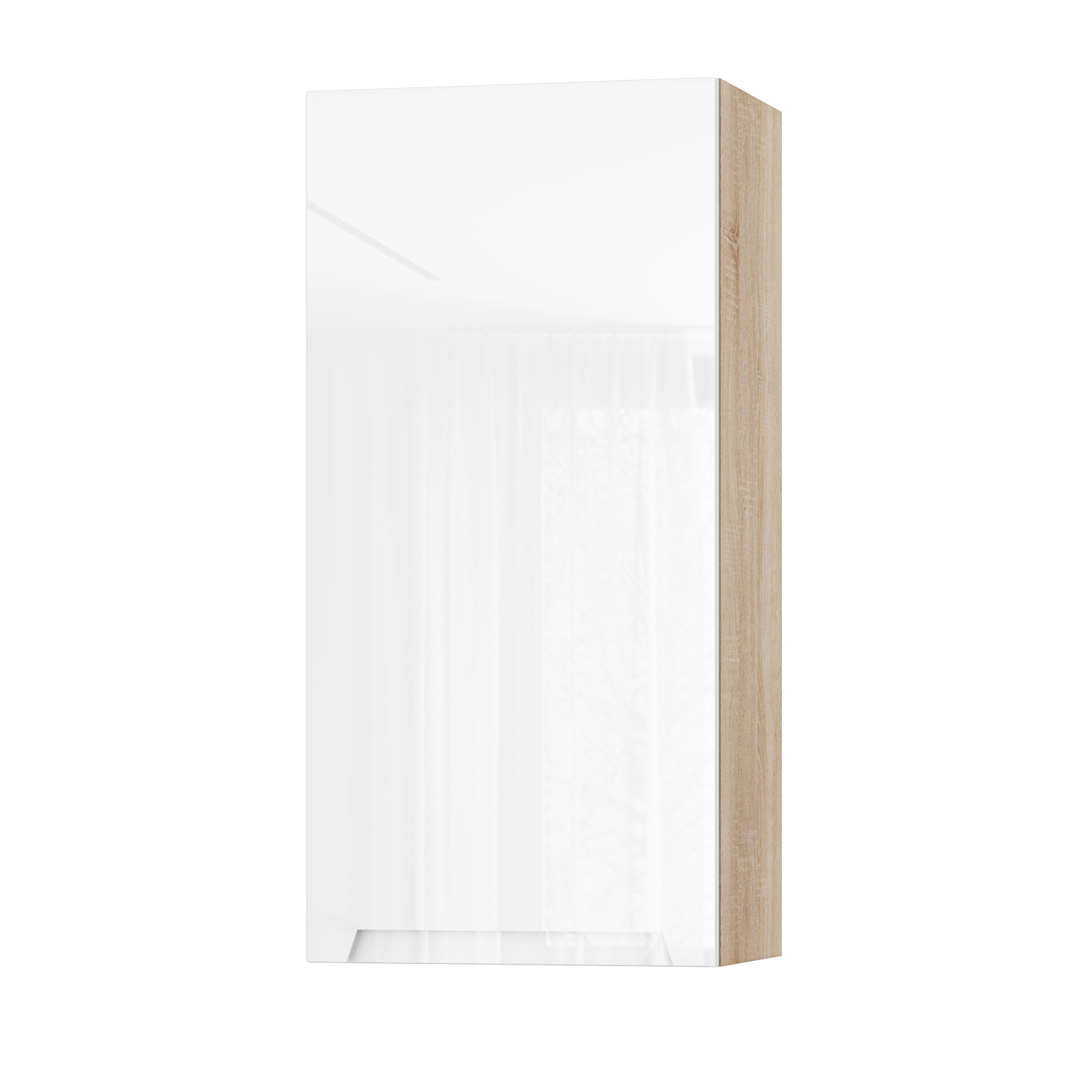 Корпус Стандарт дуб сонома, фасад Бостон білий глянець L301 45х93х30