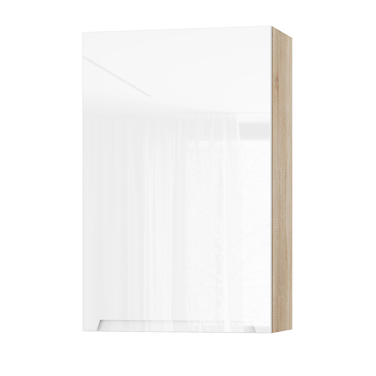 Корпус Стандарт дуб сонома, фасад Бостон білий глянець L301 60х93х30