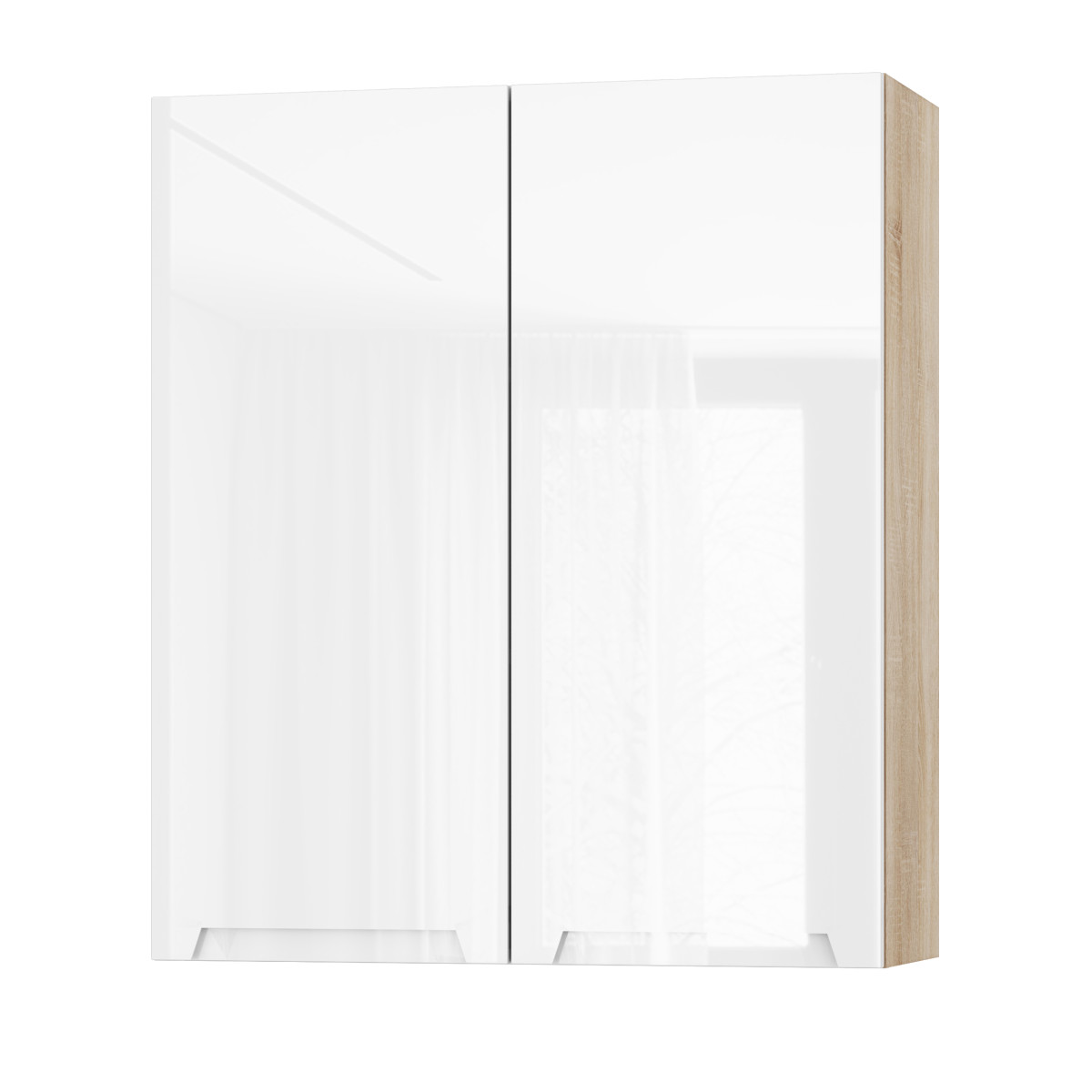 Корпус Стандарт дуб сонома, фасад Бостон білий глянець L302 80х93х30