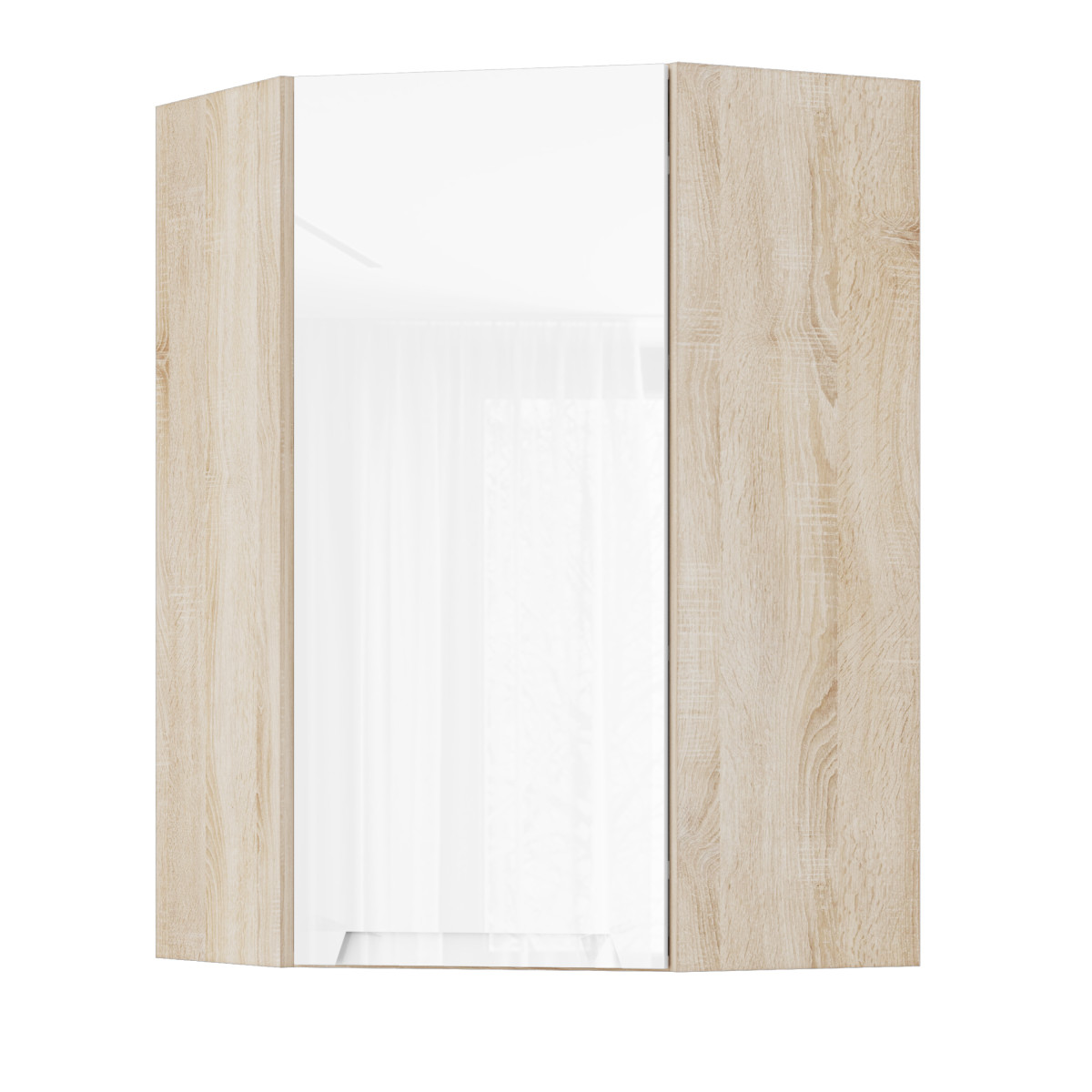 Корпус Стандарт дуб сонома, фасад Бостон білий глянець L361 60х93х60