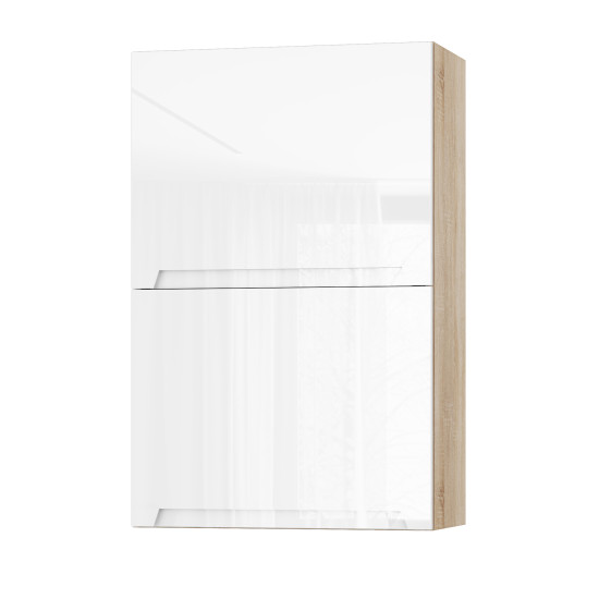 Корпус Стандарт дуб сонома, фасад Бостон білий глянець L402.HF 60х93х30