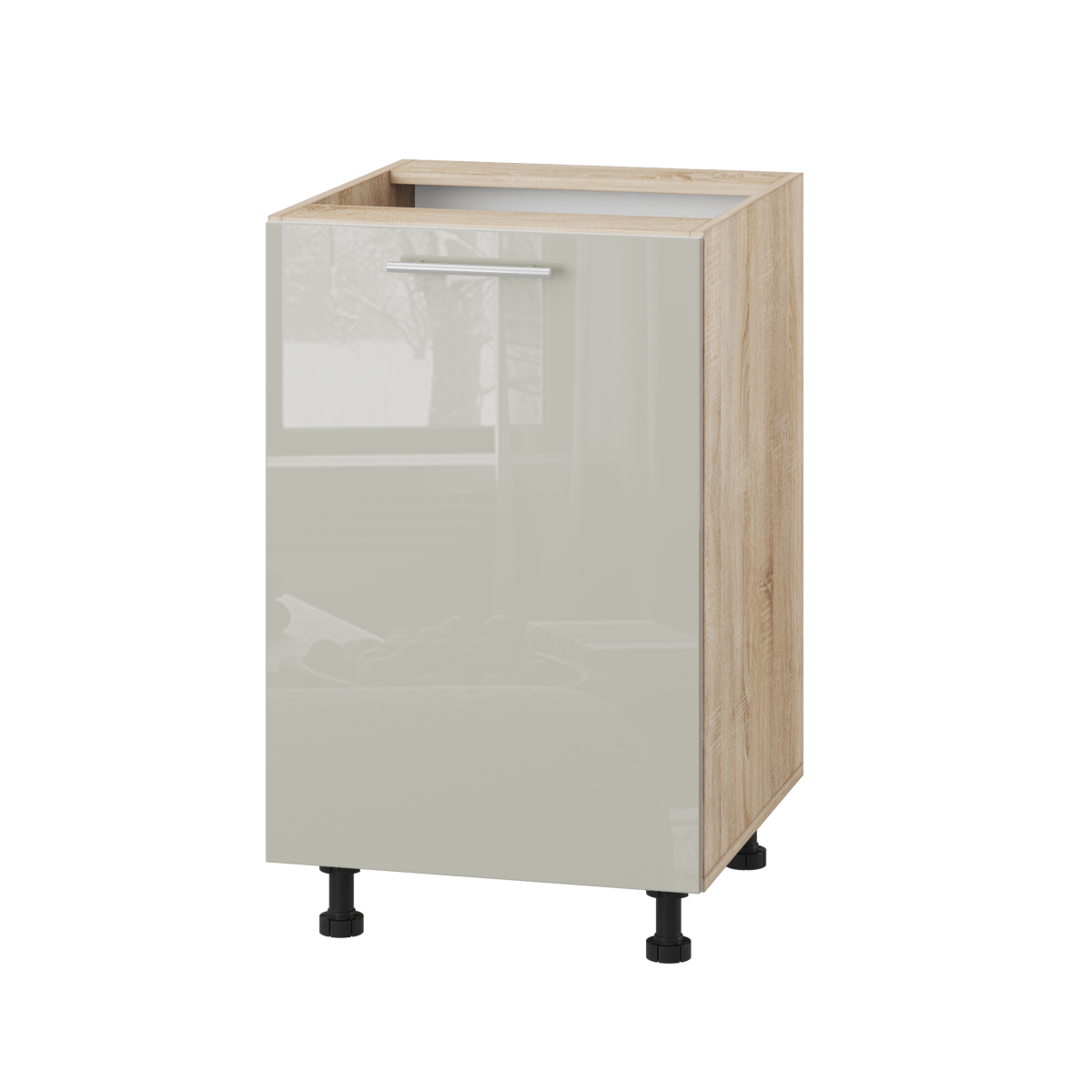 Корпус Стандарт дуб сонома, фасад Стандарт аврора глянець 101 50х72х52