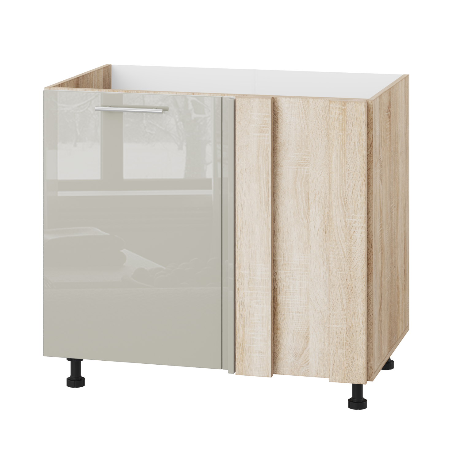 Корпус Стандарт дуб сонома, фасад Стандарт аврора глянець 103 90-110х72х52