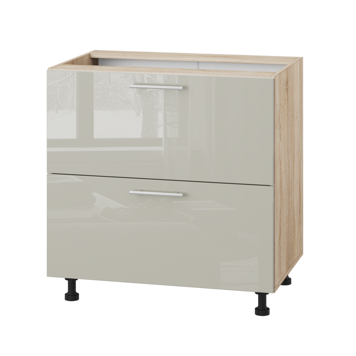 Корпус Стандарт дуб сонома, фасад Стандарт аврора глянець 120.SM-80x72x52