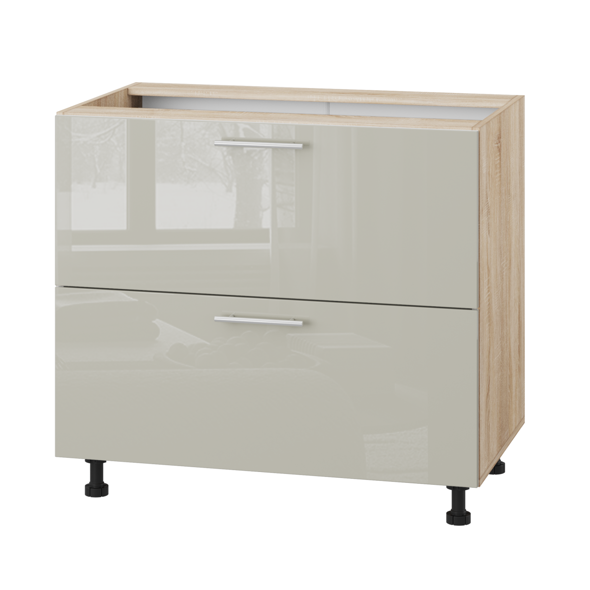 Корпус Стандарт дуб сонома, фасад Стандарт аврора глянець 123.SM-90x72x52