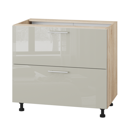 Корпус Стандарт дуб сонома, фасад Стандарт аврора глянець 123.SM-90x72x52