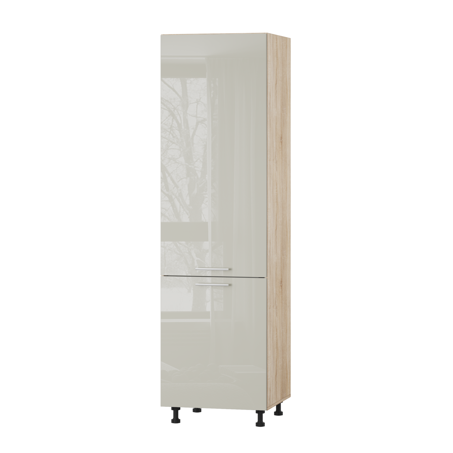 Корпус Стандарт дуб сонома, фасад Стандарт аврора глянець 702 60х214х56