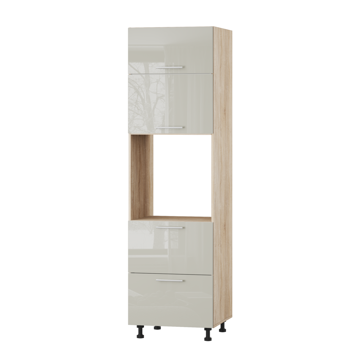 Корпус Стандарт дуб сонома, фасад Стандарт аврора глянець 725.SM-HK-XS 60x214x56