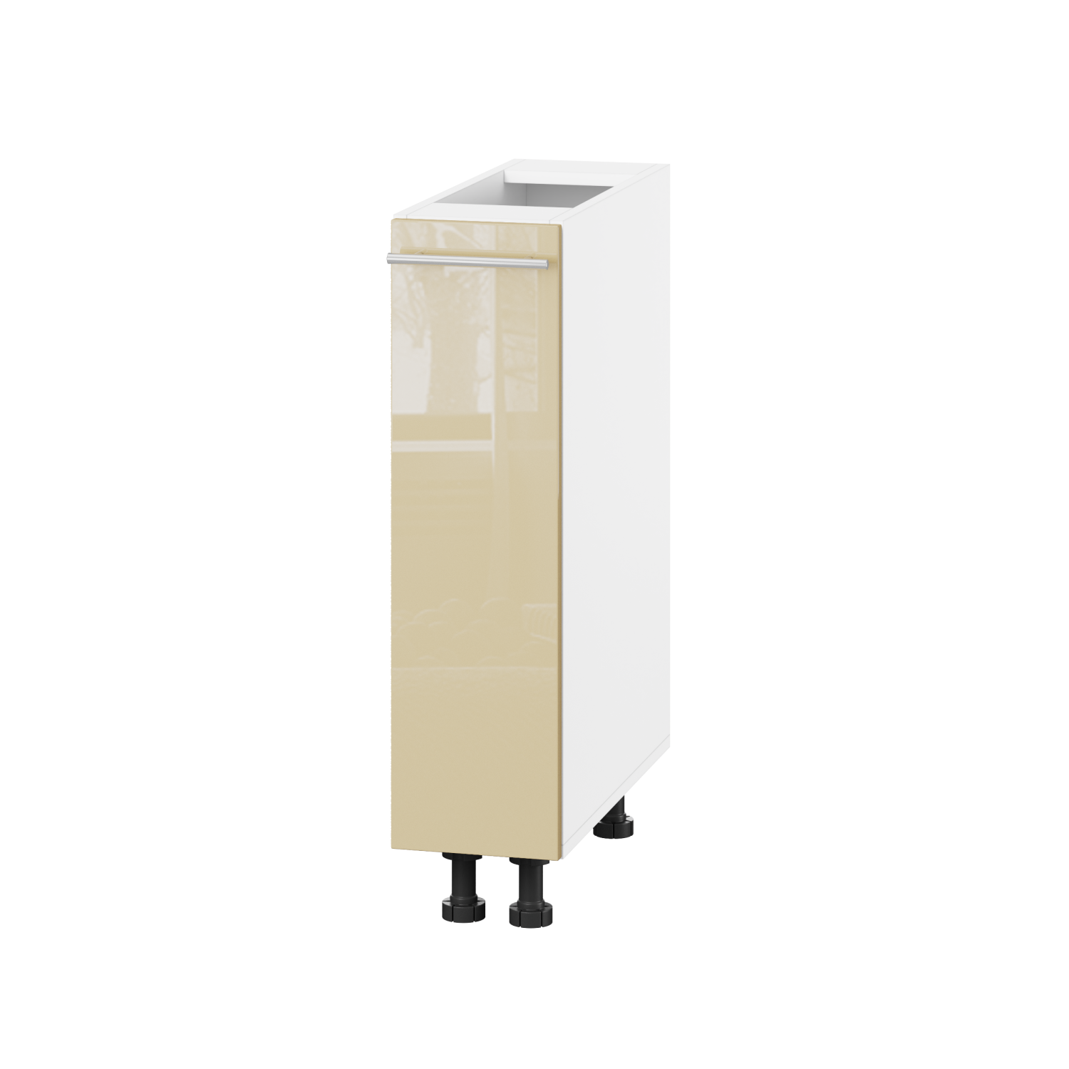 Корпус Стандарт білий, фасад Стандарт бежевий глянець 100 20х72х52 Корпус Стандарт білий, фасад Стандарт бежевий глянець 100 20х72х52