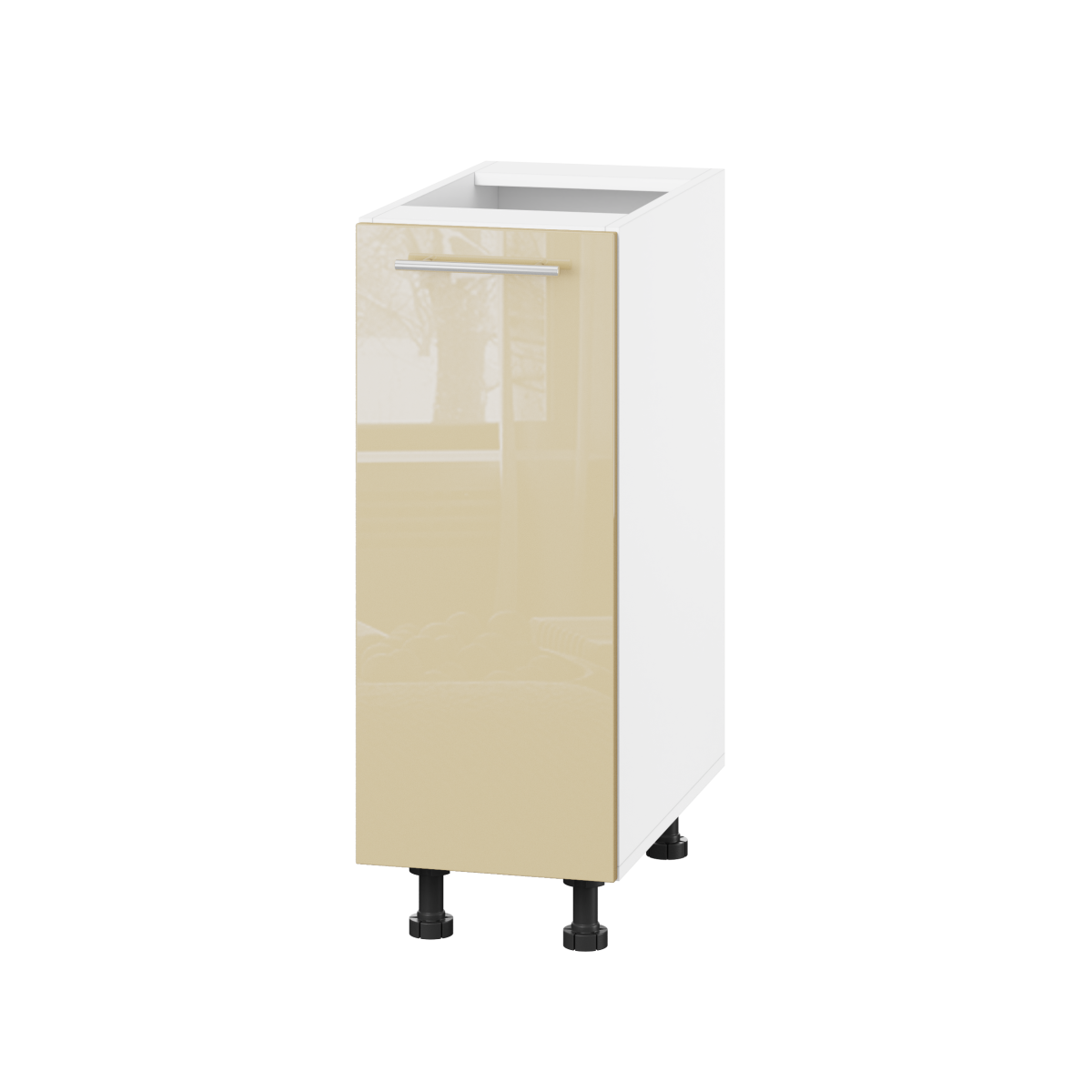 Корпус Стандарт білий, фасад Стандарт бежевий глянець 101 30х72х52