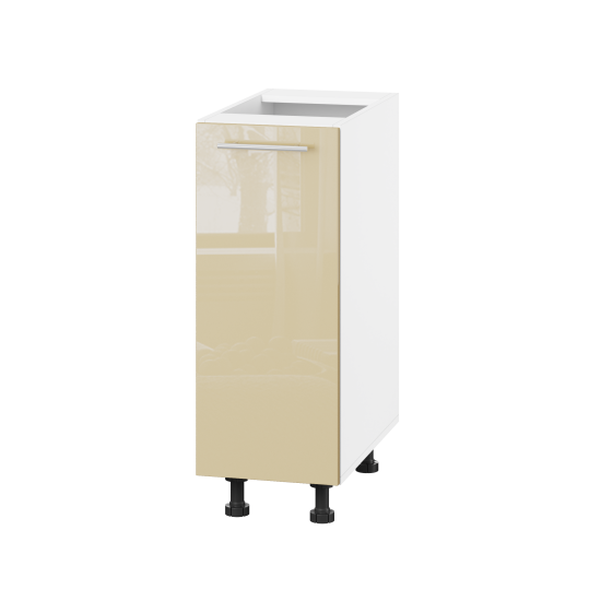 Корпус Стандарт білий, фасад Стандарт бежевий глянець 101 30х72х52