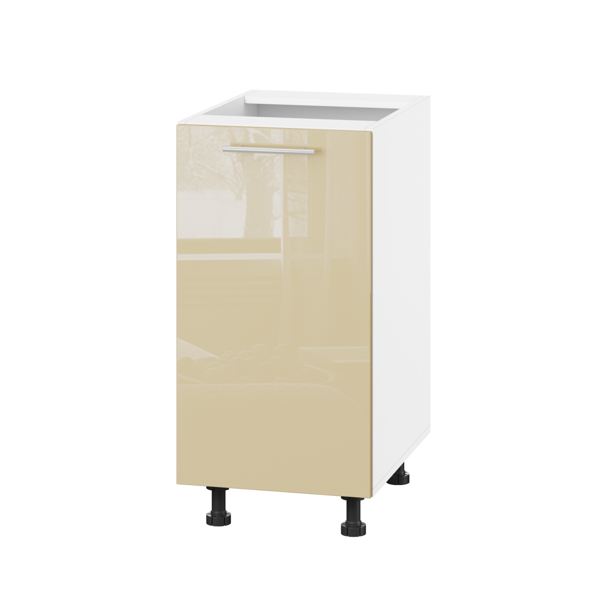 Корпус Стандарт білий, фасад Стандарт бежевий глянец 101 40х72х52