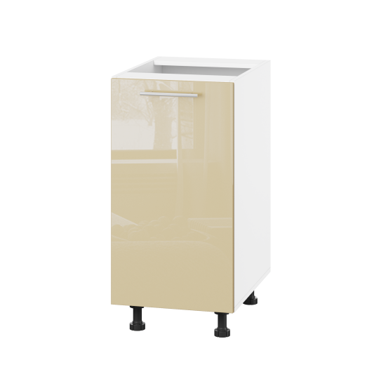 Корпус Стандарт білий, фасад Стандарт бежевий глянец 101 40х72х52