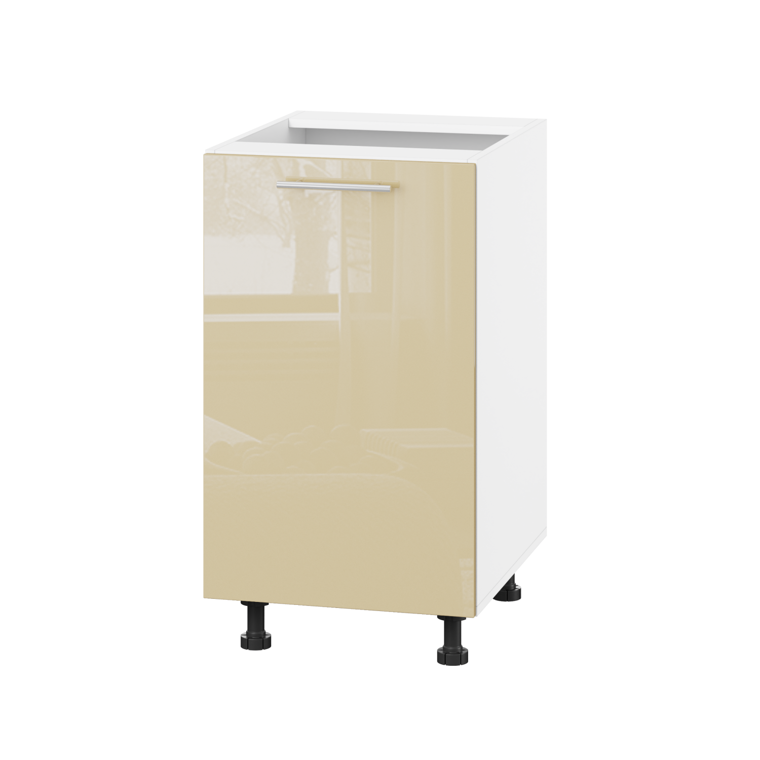 Корпус Стандарт білий, фасад Стандарт бежевий глянець 101 45х72х52