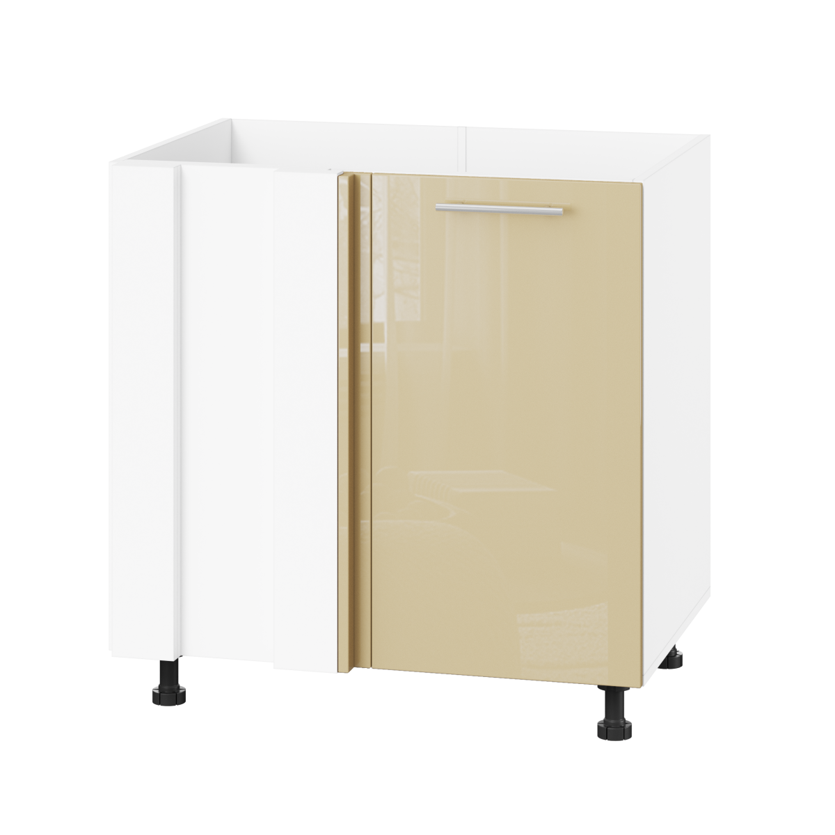 Корпус Стандарт білий, фасад Стандарт бежевий глянець 103 80-100х72х52