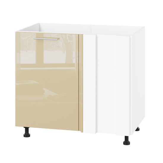 Корпус Стандарт білий, фасад Стандарт бежевий глянець 103 90-110х72х52