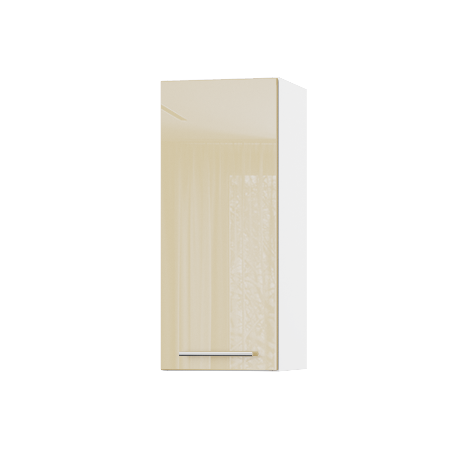 Корпус Стандарт білий, фасад Стандарт бежевий глянець 301 30х72х30 Корпус Стандарт білий, фасад Стандарт бежевий глянець 301 30х72х30