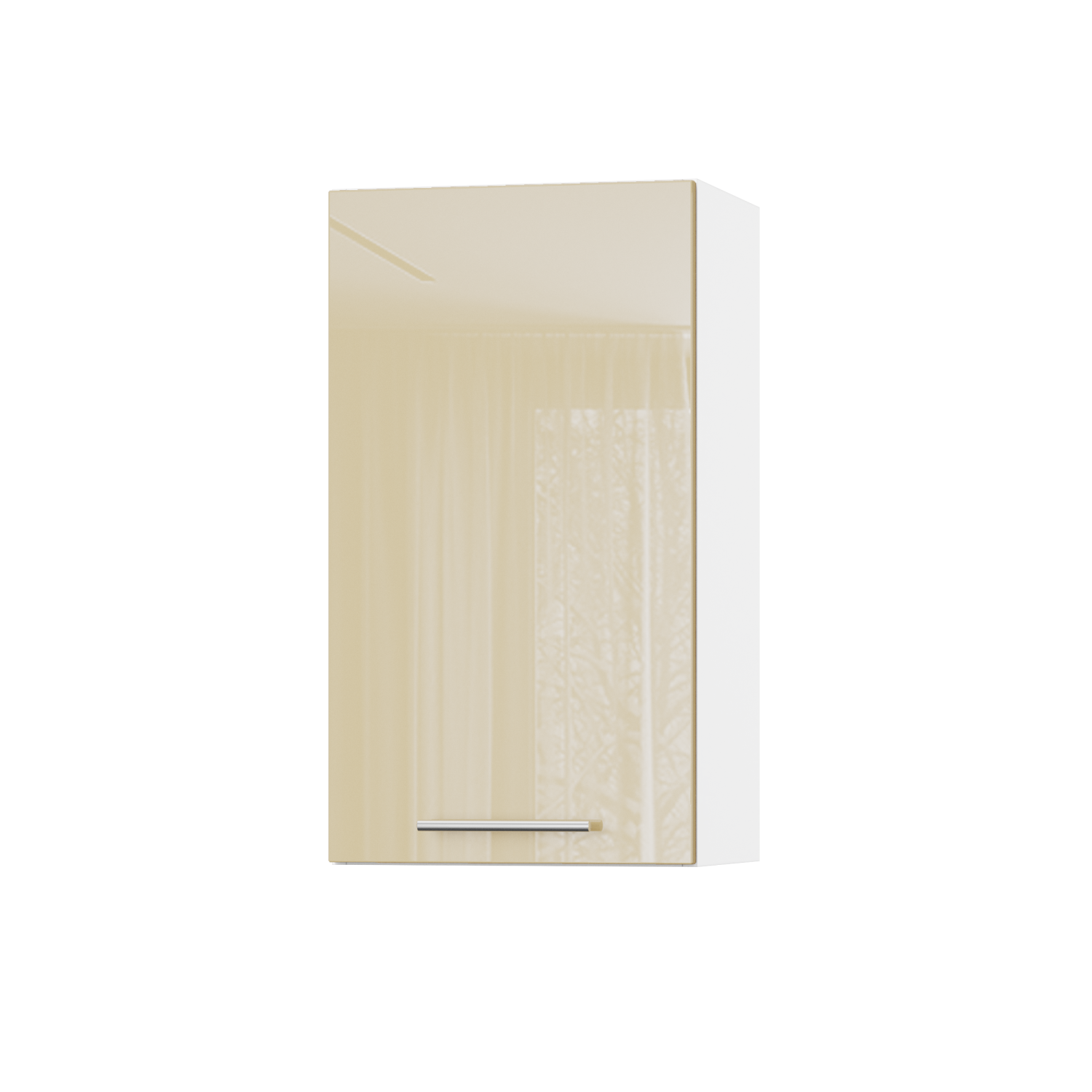 Корпус Стандарт білий, фасад Стандарт бежевий глянець 301 40х72х30