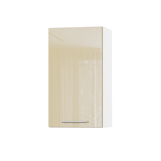 Корпус Стандарт білий, фасад Стандарт бежевий глянець 301 40х72х30