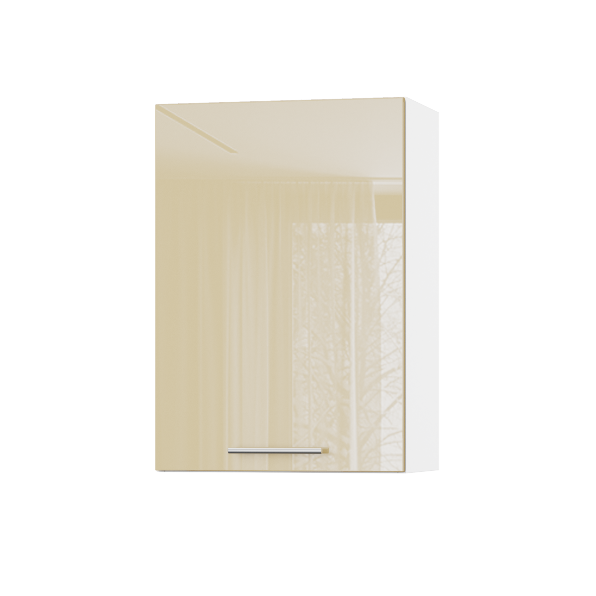 Корпус Стандарт білий, фасад Стандарт бежевий глянець 301 50х72х30