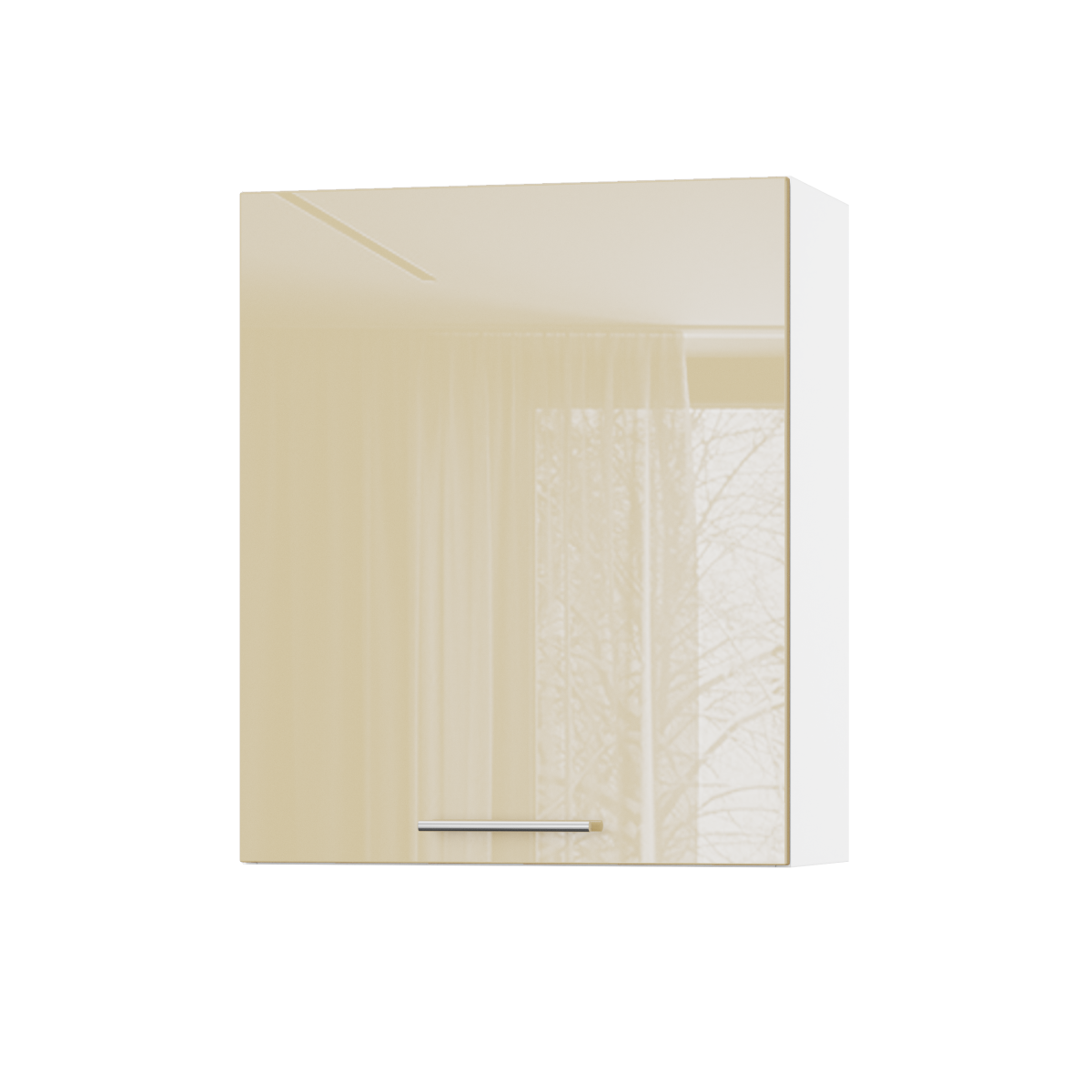 Корпус Стандарт білий, фасад Стандарт бежевий глянець 301 60х72х30