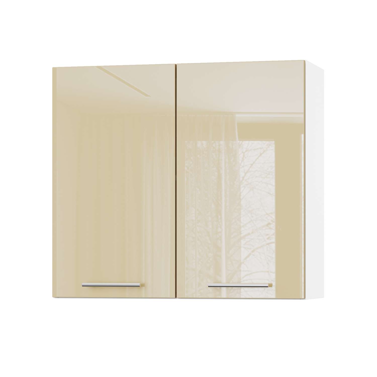 Корпус Стандарт білий, фасад Стандарт бежевий глянець 302 80х72х30 Корпус Стандарт білий, фасад Стандарт бежевий глянець 302 80х72х30