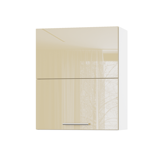 Корпус Стандарт білий, фасад Стандарт бежевий глянець 402.HF 60х72х30