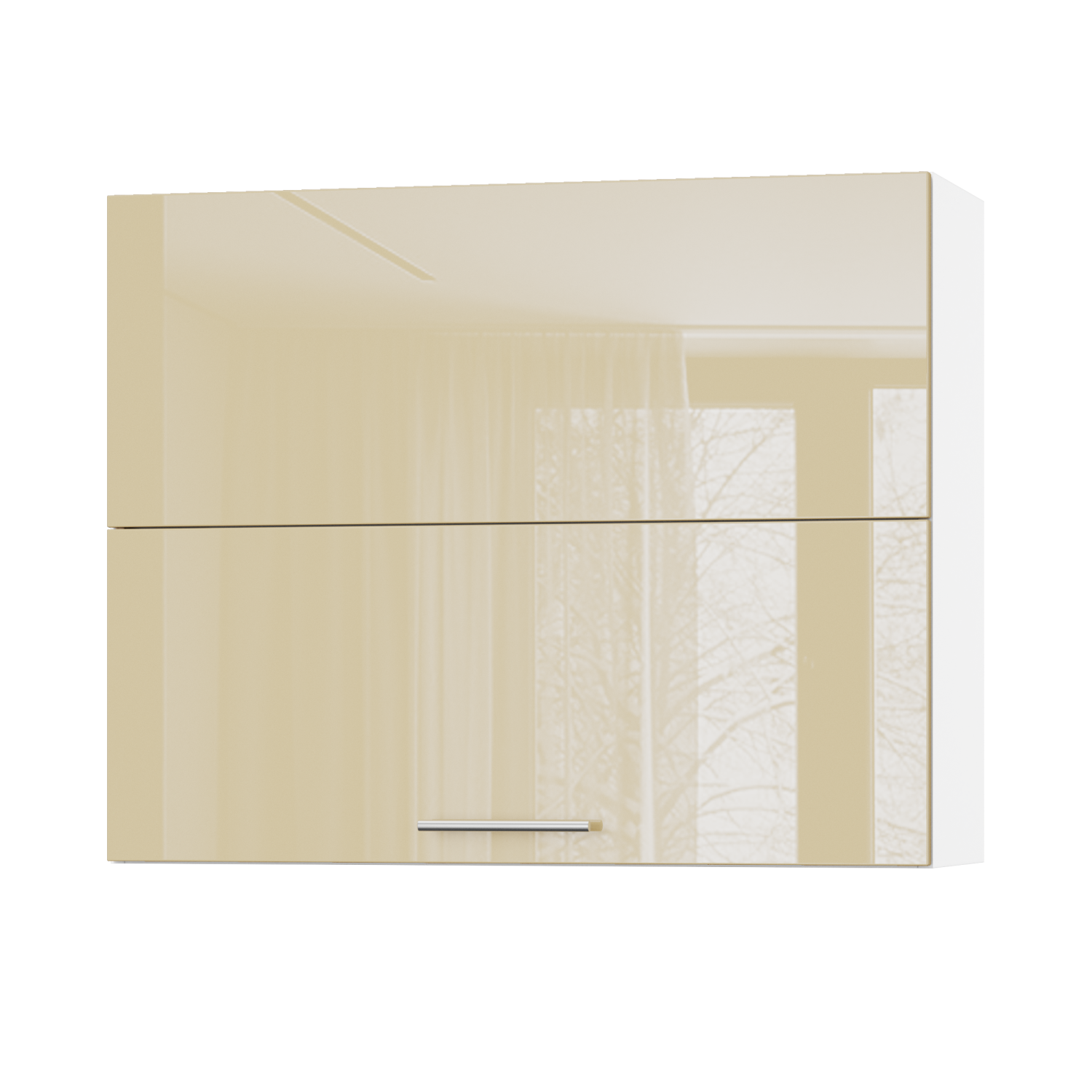 Корпус Стандарт білий, фасад Стандарт бежевий глянець 402.HF 90х72х30