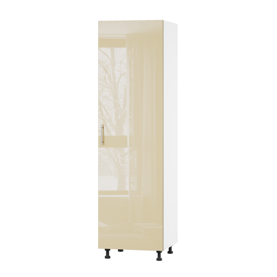 Корпус Стандарт білий, фасад Стандарт бежевий глянець 704 60х214х56