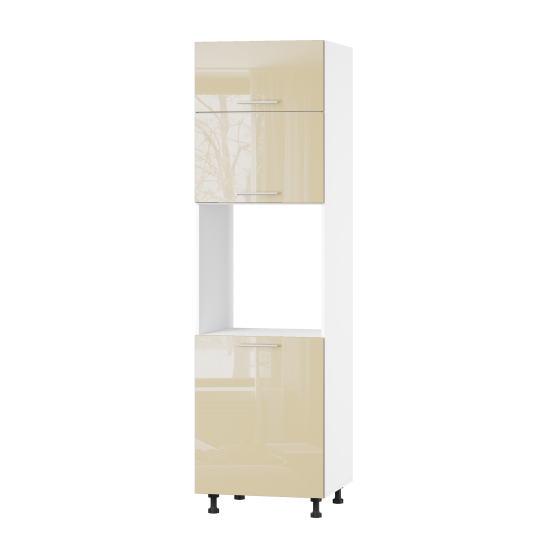 Корпус Стандарт білий, фасад Стандарт бежевий глянець 705.HK-xs 60х214х56